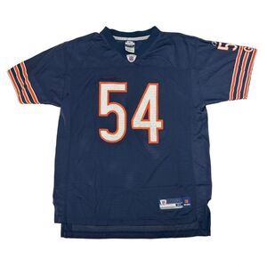 Reebok Vintage Chicago Bears Brian Urlacher NFL #54 Jersey Navy Orange Size XL